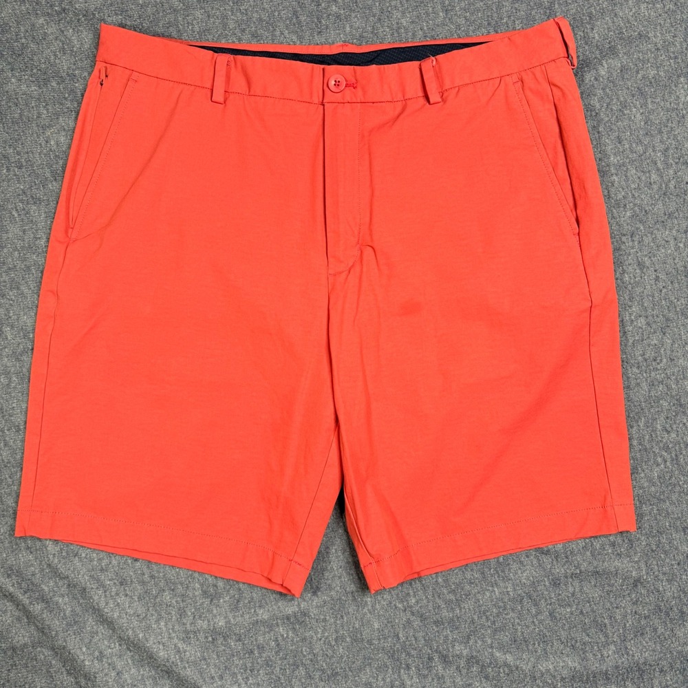 Vineyard Vines Mens On The Go OTG Shorts Coral Red Casual Men's 37x9 Stretchy‎